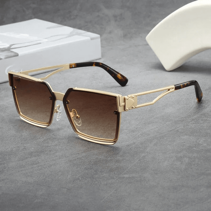 Gradient Sonnenbrille mit UV-Schutz und Rahmen
