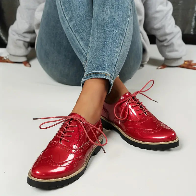 Damen Klobige Oxford Schuhe Stilvoll & Komfortabel