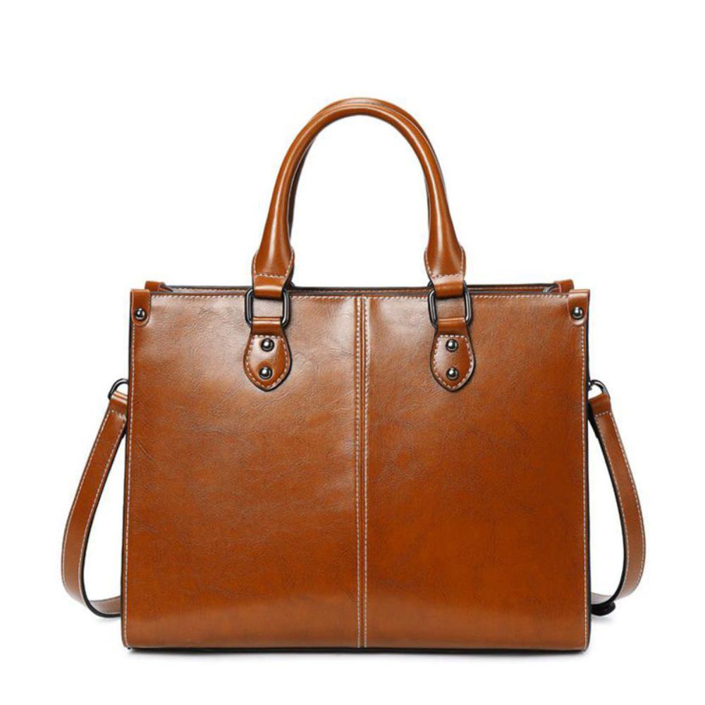 Damen Handtasche Renata in Cognac von vorne