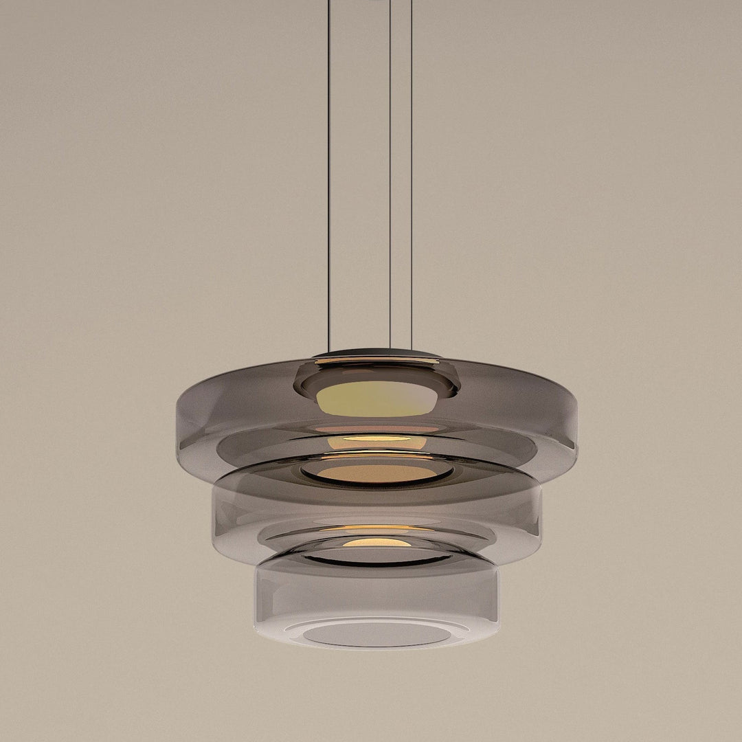 Moderne Glas-Hängeleuchte im Bauhaus-Stil für Wohnzimmer