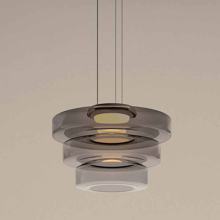 Moderne Glas-Hängeleuchte im Bauhaus-Stil für Wohnzimmer