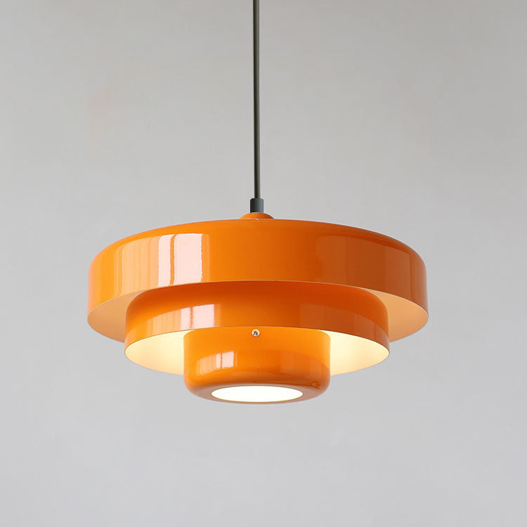 Vintage Pendelleuchte Mehrschichtiges Design Grün Orange
