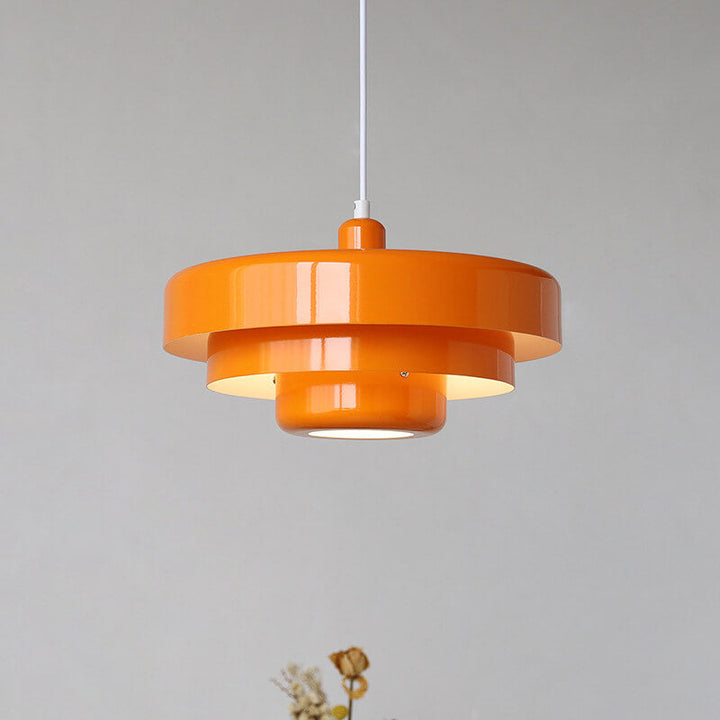 Vintage Pendelleuchte Mehrschichtiges Design Grün Orange