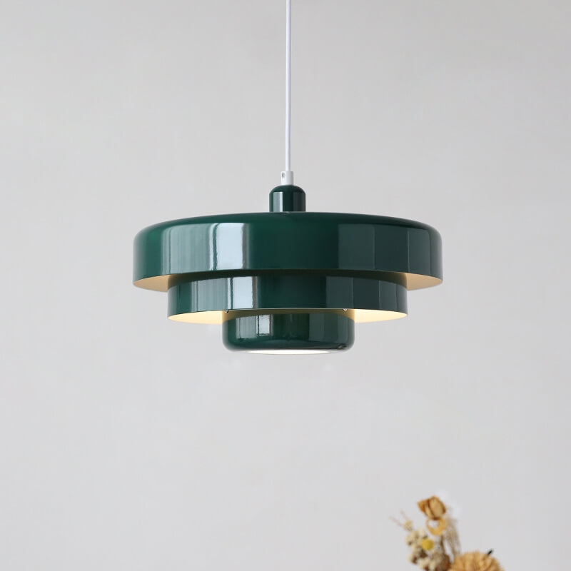 Vintage Pendelleuchte Mehrschichtiges Design Grün Orange