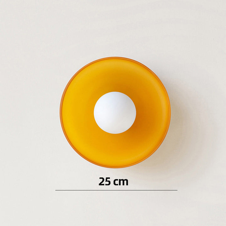 Moderne Runde Deckenleuchte aus Glas mit G9 Fassung