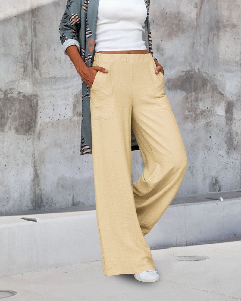Lässige Weite Hose mit Bund