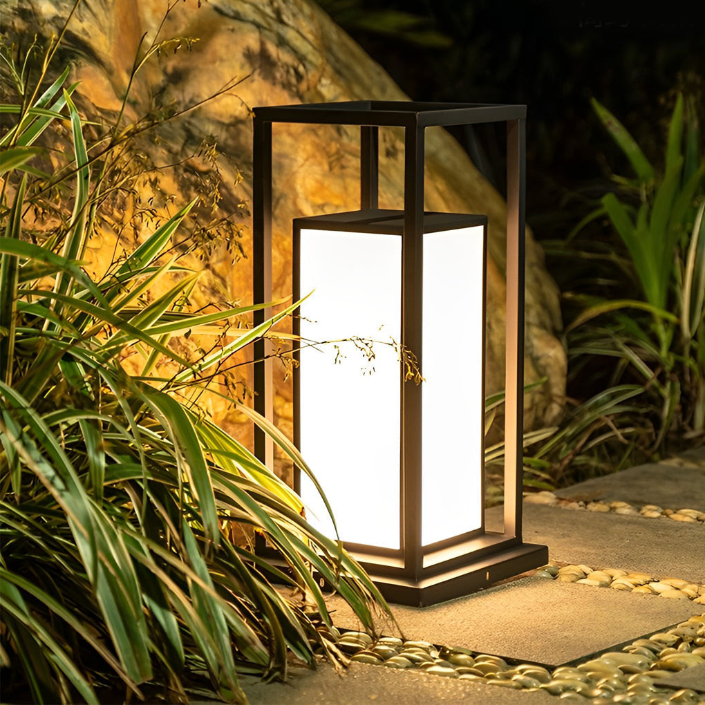 Wasserdichte LED-Solarpfostenleuchte aus Edelstahl