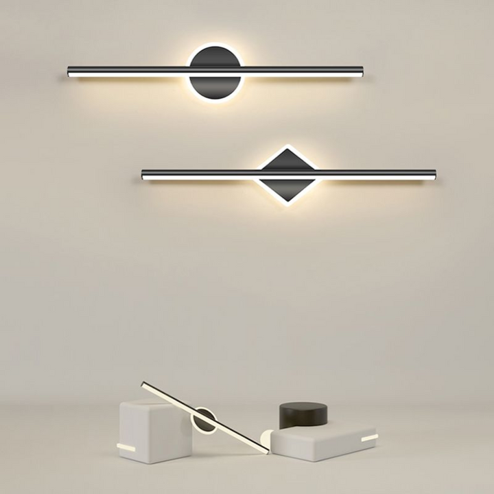 Moderne LED-Wandleuchte aus Metall und Silikon