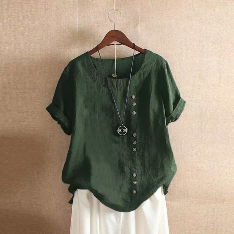 Klassisches Basic Shirt für Damen, ganzjährig tragbar, zeitlos und komfortabel.