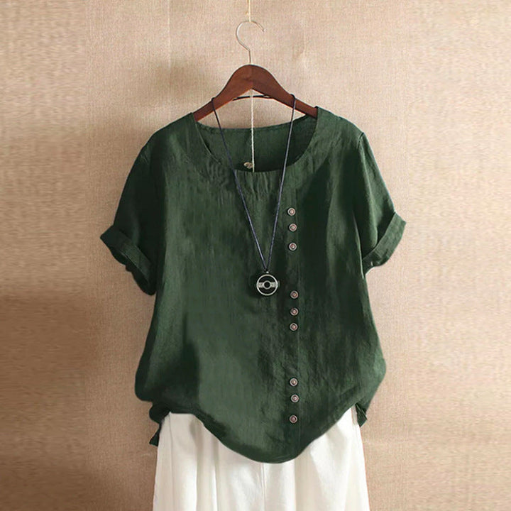 Klassisches Basic Shirt für Damen, ganzjährig tragbar, zeitlos und komfortabel.