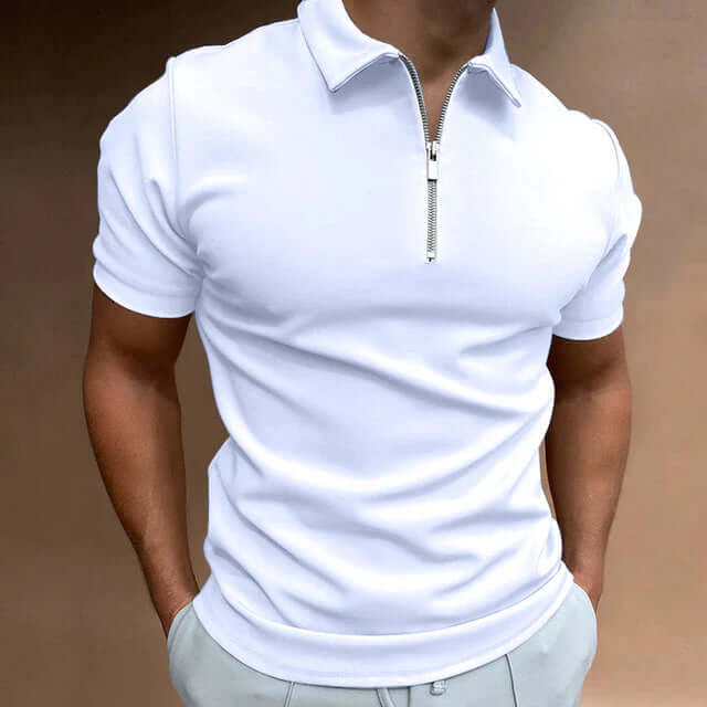 Herren Poloshirt mit Reißverschluss: Atmungsaktiv & Bequem