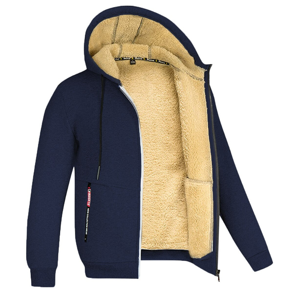 Männermode Winterjacke mit praktischen Taschen vorne