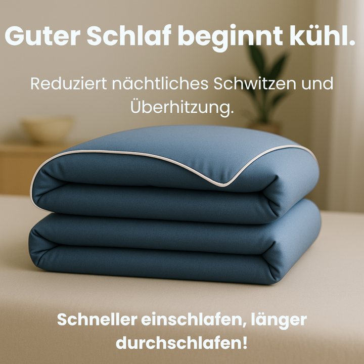 Atmungsaktive Eisseide-Decke, leicht, weich & kühlend, ideal für Sommerkomfort.