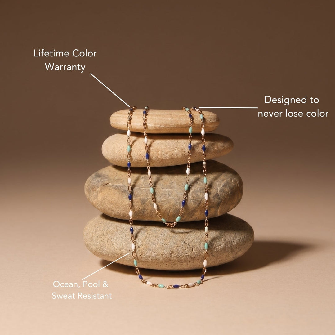 Sommerschmuck Damen Halskette mit Emaille Anhängern