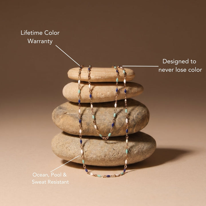 Sommerschmuck Damen Halskette mit Emaille Anhängern