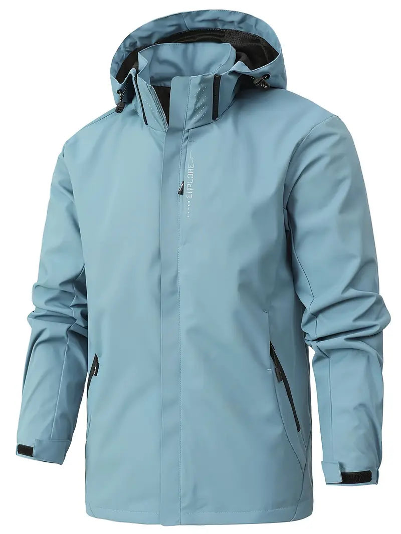 Atmungsaktive Funktionsjacke für Herren mit praktischen Taschen und hohem Kragen