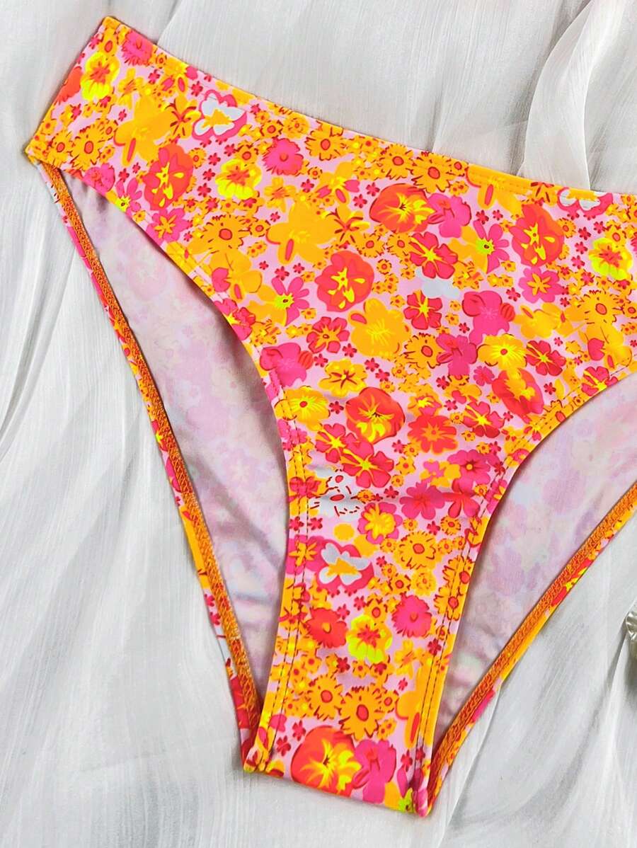 Eleganter Damen Bikini mit Halterneck Bindung