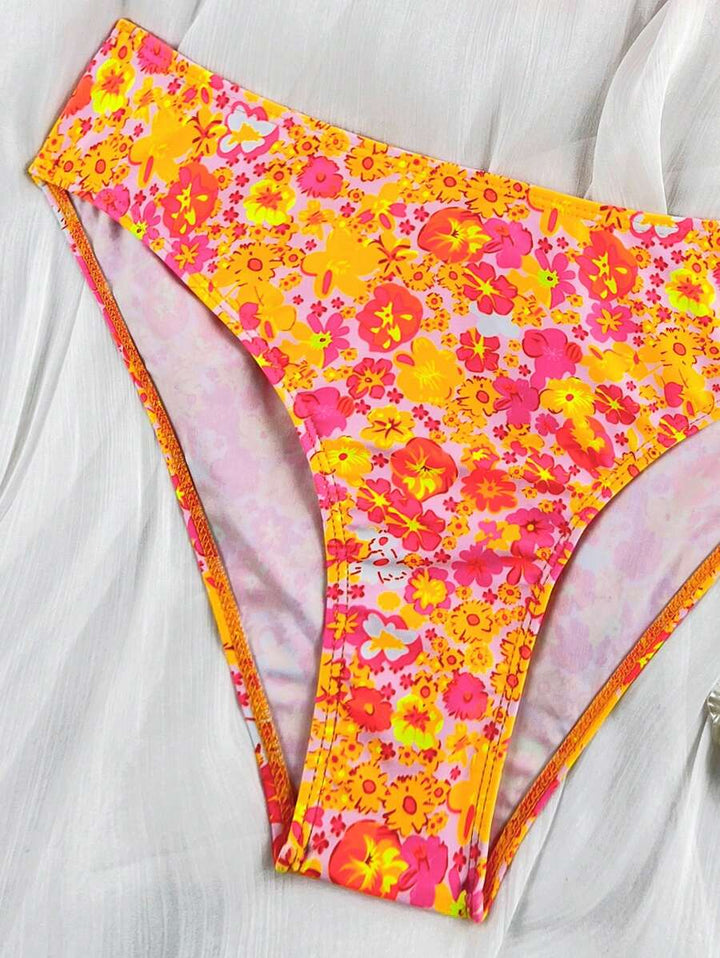 Eleganter Damen Bikini mit Halterneck Bindung