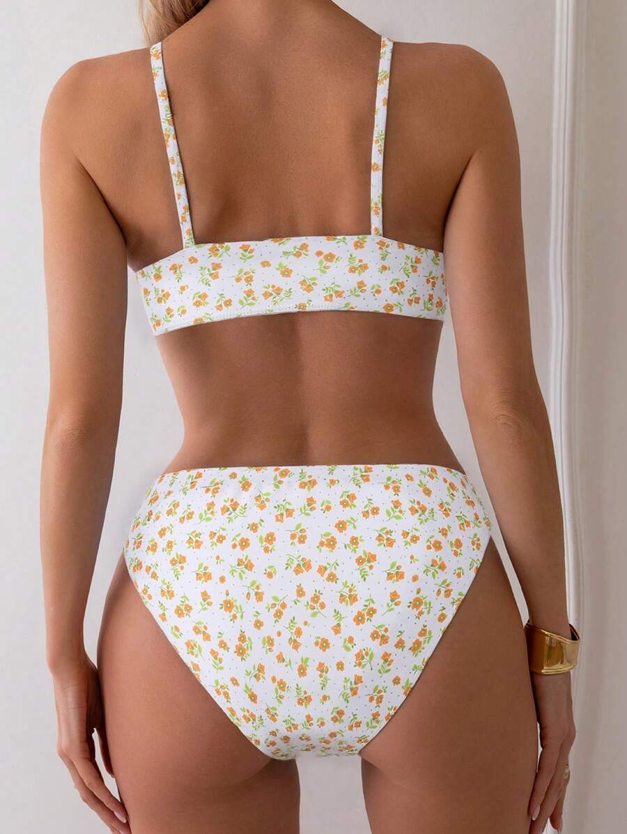 Schicker Damen Blumen Bikini Zweiteiler für den Sommer