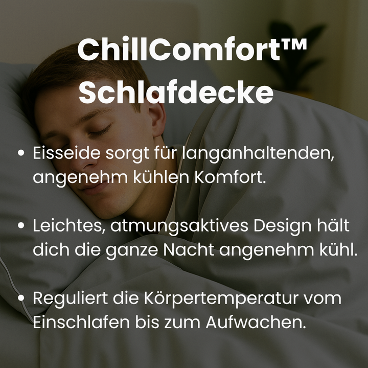 Unisex Wohndecke Eisseide, leicht, kühlend & atmungsaktiv, für gemütliche Abende.