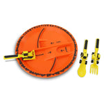 Komplettset (3 Gabeln + 1 Teller)
