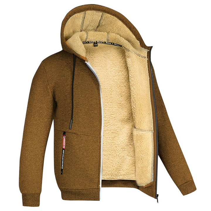 Gefütterte Herren Winterjacke Rückansicht