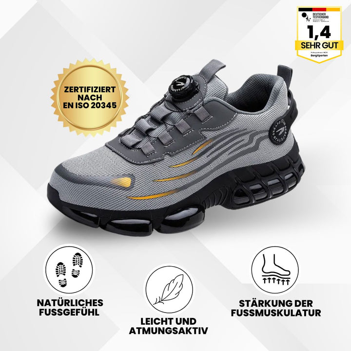 Vielseitige Herrenschuhe mit integrierter Stahlkappe für maximalen Schutz.
