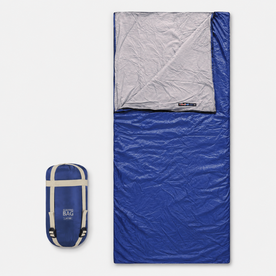 Robuster Zwei-Wege-Reißverschluss am Outdoor Schlafsack Nahaufnahme