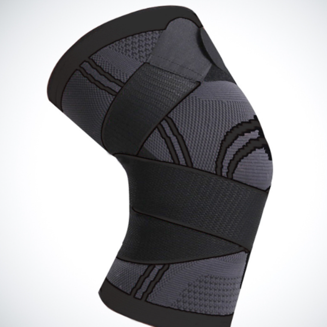 Seitenansicht der elastischen Sport Kniebandage