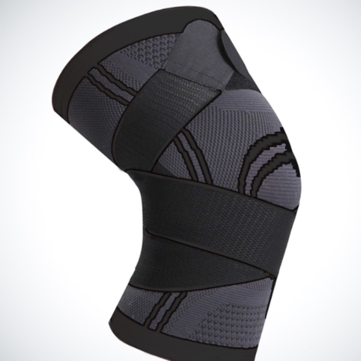Seitenansicht der elastischen Sport Kniebandage