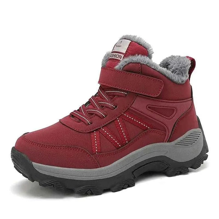 Damen-Komfortschuh für den Winter: Warm, rutschfest und mit praktischem Klettverschluss.