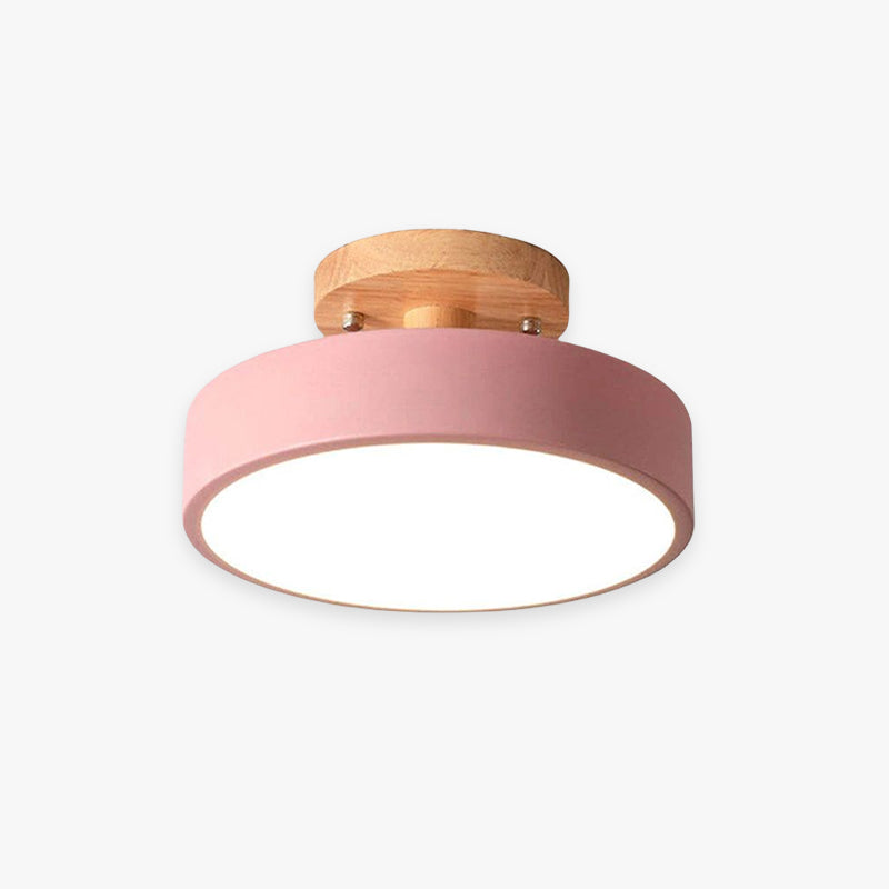Moderne Holz-LED-Deckenleuchte