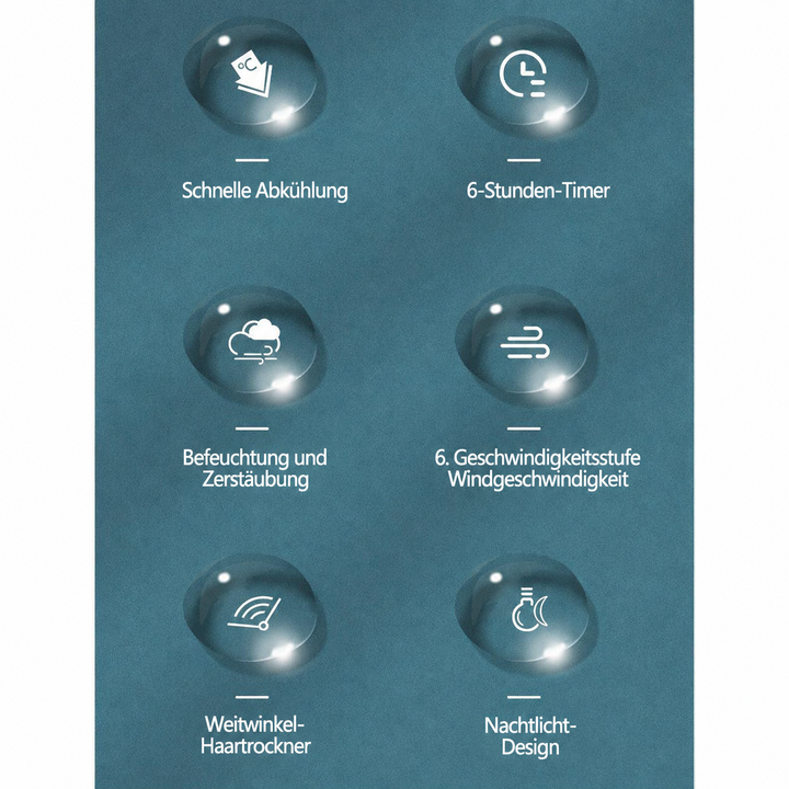 Tragbarer Luftkühler & Luftbefeuchter mit 6 Geschwindigkeiten für Zuhause