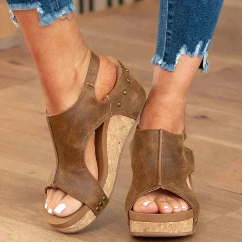 Damen Orthopädische Sandalen mit breiten Riemen