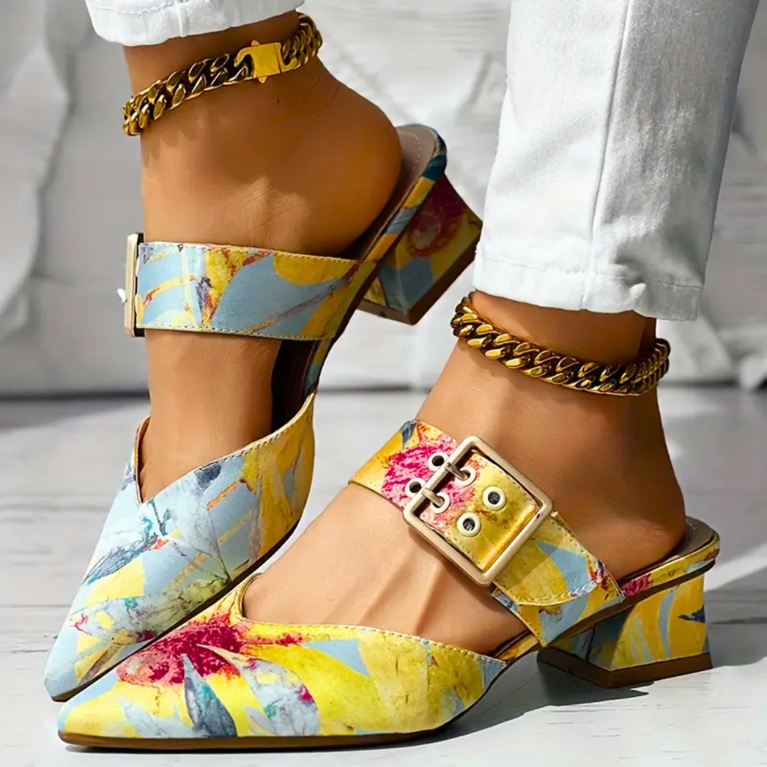 Damen-Slipper mit Blumenmuster für Komfort und Stil