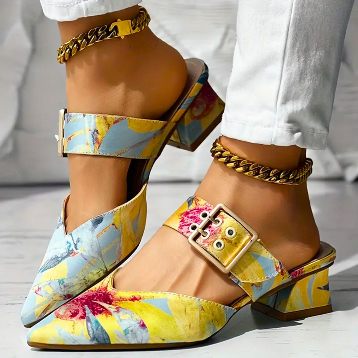 Damen-Slipper mit Blumenmuster für Komfort und Stil