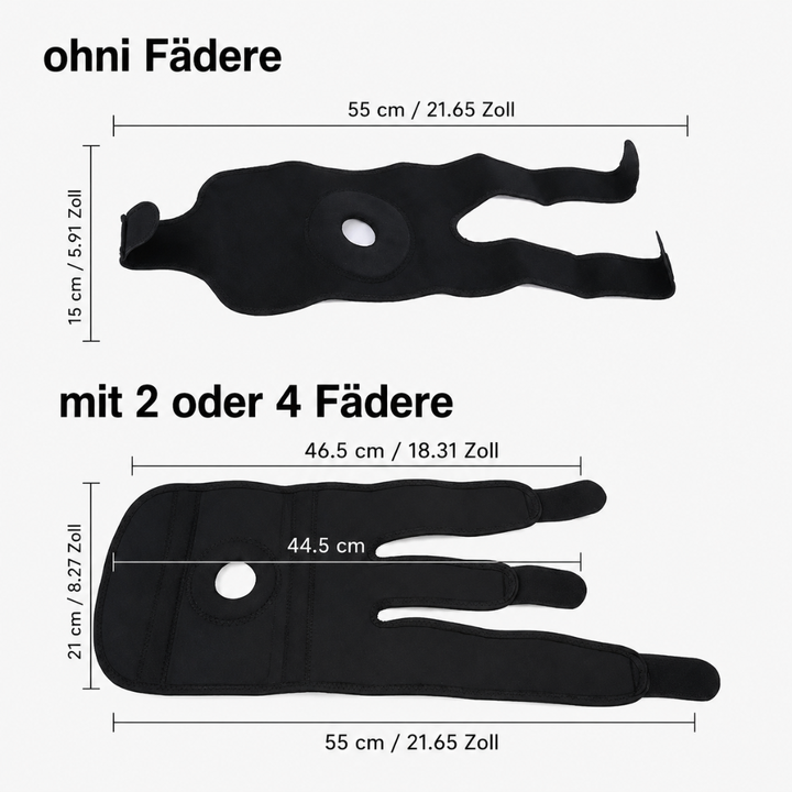 Elastische Knie-Kompressionsbandage in Schwarz für Fitness und Laufen