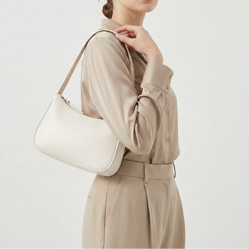 Kompakte Crossbody Bag in sanftem Blau mit Schultergurt