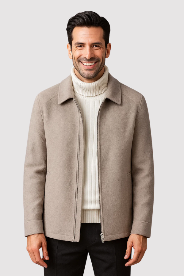 Schwarze Slim Fit Herrenjacke als stilvolle Übergangsjacke für Herrenmode