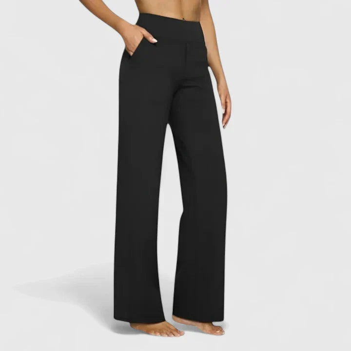 Bequeme Freizeithose für Damen in Dunkelblau, mit geradem Bein für maximalen Komfort.
