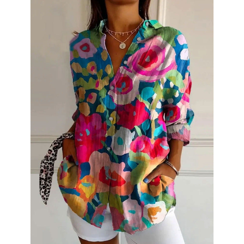 Damen Geblümte Bluse – Elegant, Lässig & Komfortabel für jeden Tag