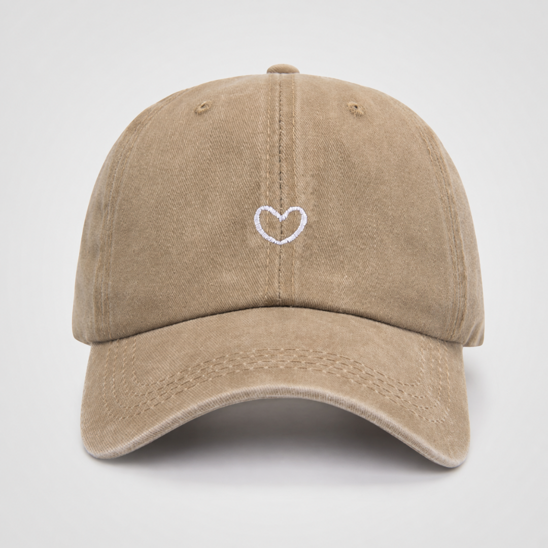 Modische Damen Baseballkappe, Retro-Stil, Washed-Effekt, mit Öffnung für Zopf. Baumwolle, komfortabel.