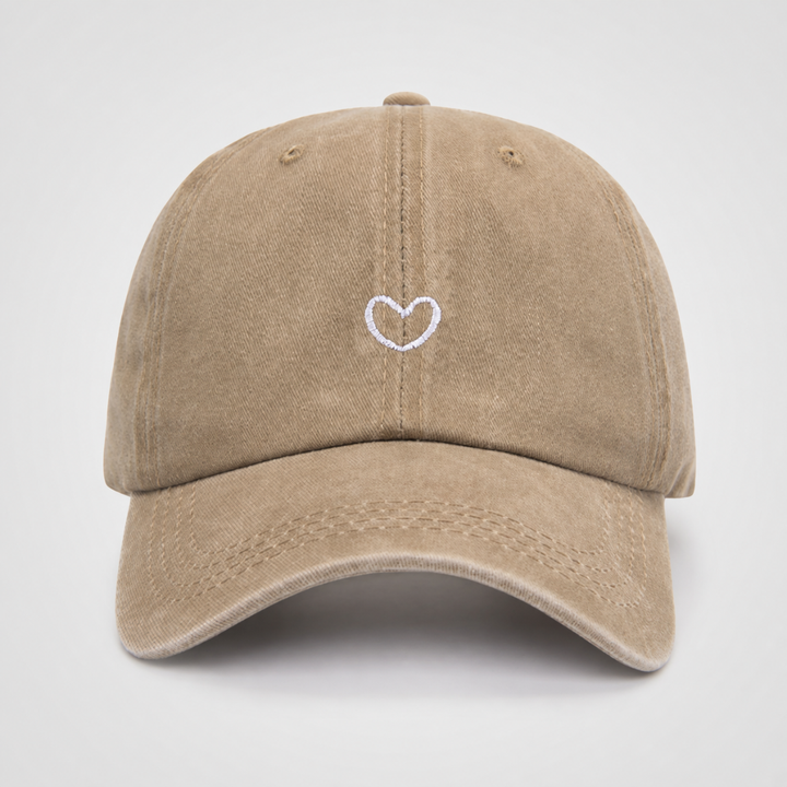 Modische Damen Baseballkappe, Retro-Stil, Washed-Effekt, mit Öffnung für Zopf. Baumwolle, komfortabel.