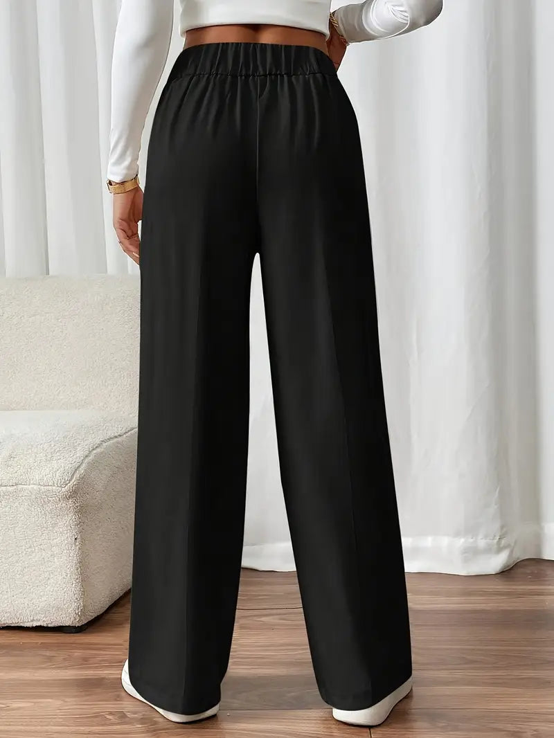 Damenhose weites Bein in zeitlosem Design für die Garderobe