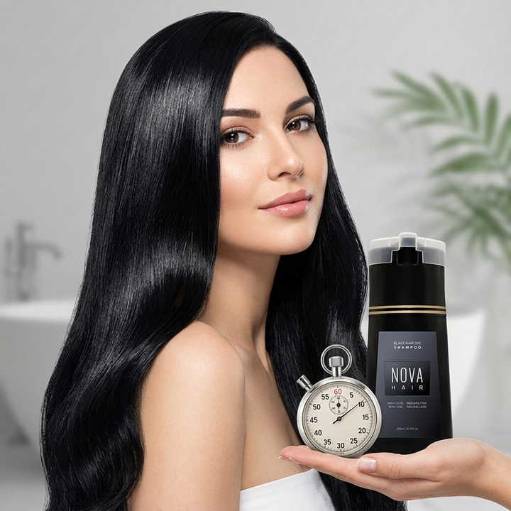 Haarfärbe-Shampoo für Damen & Herren: 10 Min. Farbglanz