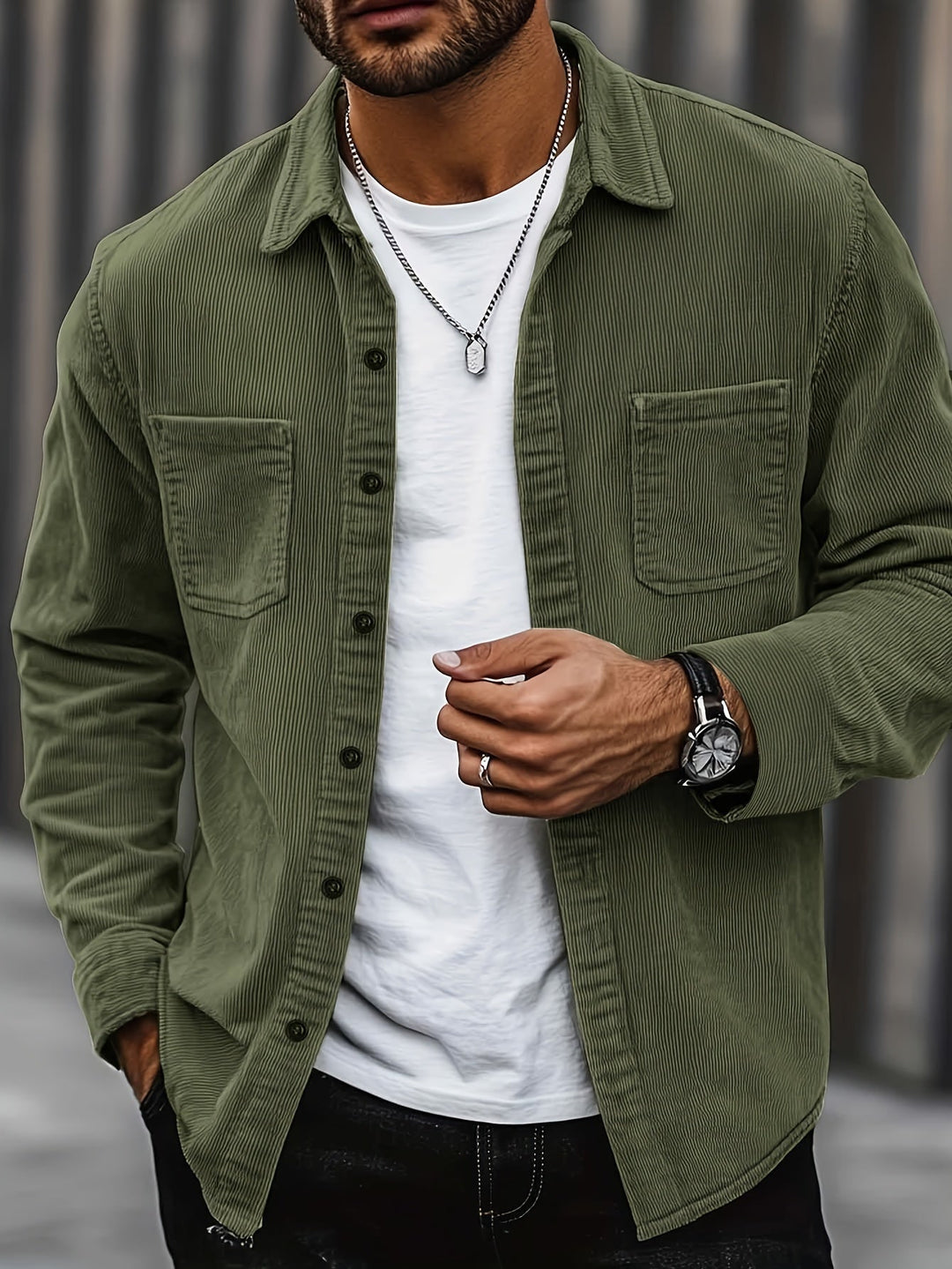 Stilvolle Übergangsjacke für Herren im lässigen Casual Stil für die Freizeit