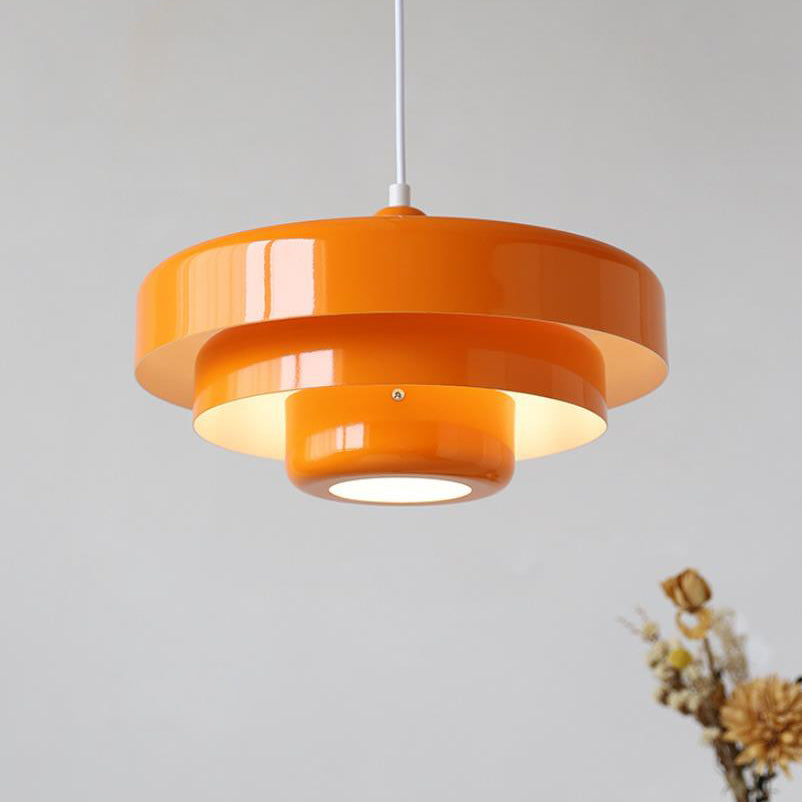 Vintage Pendelleuchte Mehrschichtiges Design Grün Orange