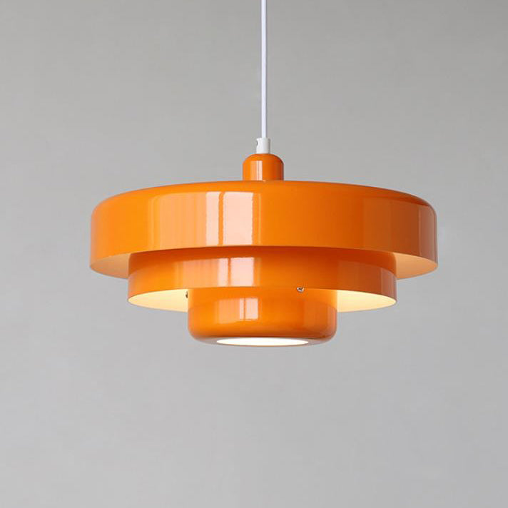 Vintage Pendelleuchte Mehrschichtiges Design Grün Orange