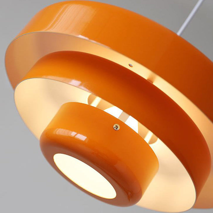 Vintage Pendelleuchte Mehrschichtiges Design Grün Orange