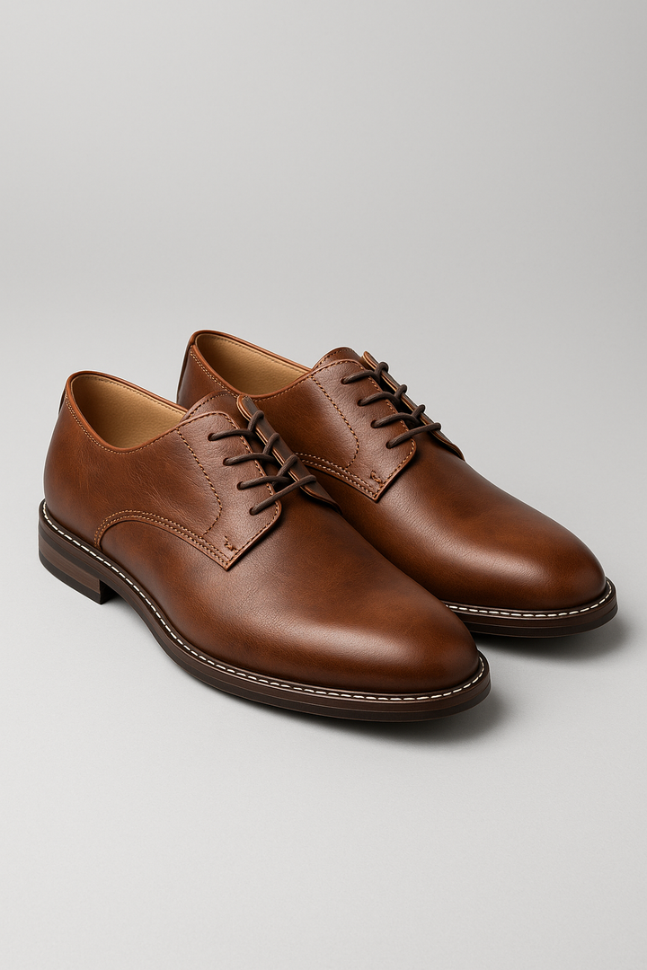 Braune Herren Business Schnürschuhe, elegant und klassisch, perfekt für Büro & formelle Anlässe.